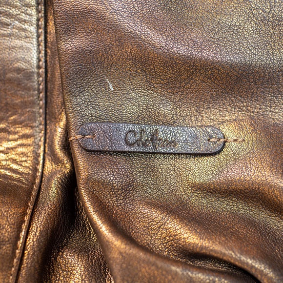 Cole Haan Bronze Purse with Buckles - Picture 3 of 8
